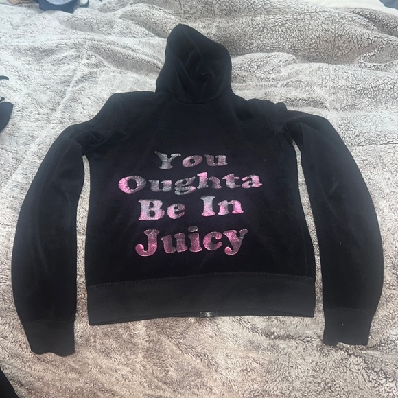 AUTHENTIC vintage juicy couture Terrycloth wide leg pants and zipper hoodie set - Picture 2 of 12